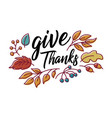 hand drawn happy thanksgiving typography vector image vector image