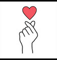 korean finger heart vector image
