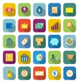 money color icons with long shadow vector image vector image