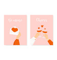 set two happy st valentines day posters vector image vector image