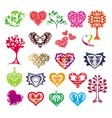 template silhouette of the heart symbol love vector image