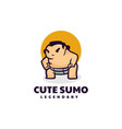 logo sumo mascot cartoon style vector image vector image