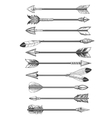 hand drawing ethnic arrows vector image