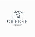 logos and badges farm cows vector image vector image