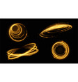 luxury gold light lines with glitter and shine vector image vector image