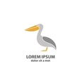 stylized silhouette of a pelican vector image