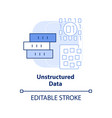 unstructured data light blue concept icon vector image vector image