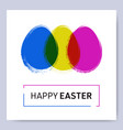 happy easter web banner with eggs vector image vector image