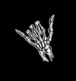 skeleton hand with call me symbol vector image