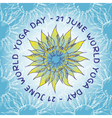 yoga world day vector image