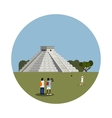 aztec pyramid icon isolated on white background vector image vector image