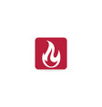 fire flame logo vector image vector image