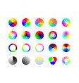 set color wheels palette rgb ryb cymk system vector image