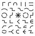 arrows collection with simple style vector image