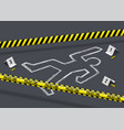 police crime scene investigation proofs death vector image