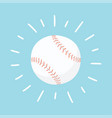 shining baseball ball sport card hand drawn vector image