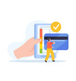 credit score flat composition vector image