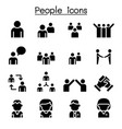 people icon set vector image