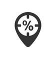 discount location icon vector image vector image