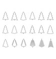 fir tree outline icon vector image