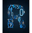 letter r font from numbers vector image vector image