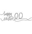 one continuous single line of two eggs for easter vector image