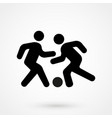 soccer playing icon vector image vector image