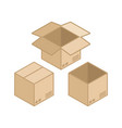 square cardboard box icon vector image vector image