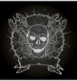 medieval weapons skull and roses vector image vector image