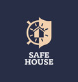 modern professional sign logo safe house vector image