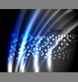 neon glowing techno lines hi-tech futuristic vector image