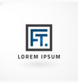 logo - line monogram design with combination vector image vector image