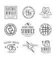 set of electric car labels vector image