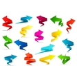 twisted arrow banners in origami style vector image