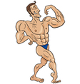 bodybuilder cartoon character vector image