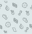 football outline isometric pattern vector image vector image
