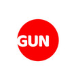 gun brand name initial letters icon monogram vector image vector image