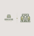 agriculture farm logo template universal creative vector image vector image
