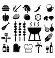barbecue icon set vector image
