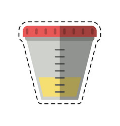 Cartoon container sample laboratory icon Vector Image