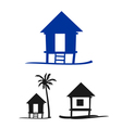 collection of small nipa hut on a white background vector image vector image