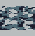 navy blue multi-scale camouflage seamless pattern vector image