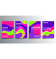 set colorful cover template design for flyer vector image