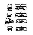 sity transport symbols vector image vector image