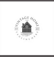 vintage home for architectural logo icon vector image vector image
