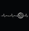 volleyball heartbeat vector image