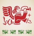 christmas angel vintage design element vector image