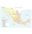 Map mexican drug cartels and their spheres Vector Image