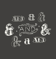 set of decoration ampersands vector image