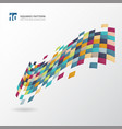 abstract colorful squares pattern wave pixel vector image vector image